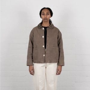 Olderbrother Sherpa Chore Coat in Slate Kamishibu